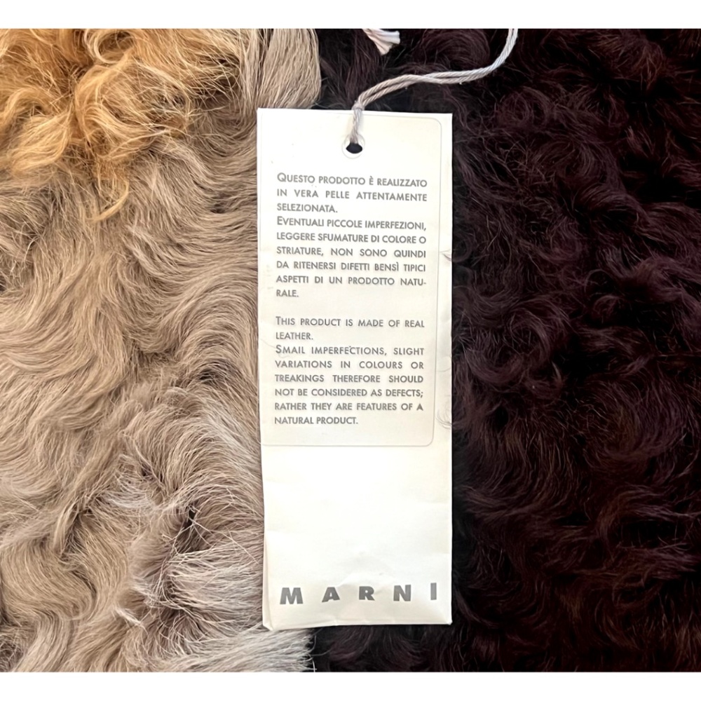 Marni Patchwork Shearling Jacket Size 42 - image 7